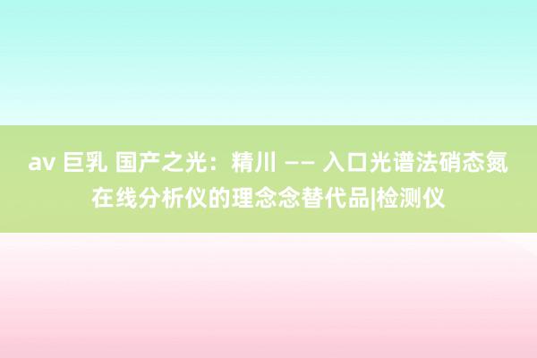 av 巨乳 国产之光：精川 —— 入口光谱法硝态氮在线分析仪的理念念替代品|检测仪