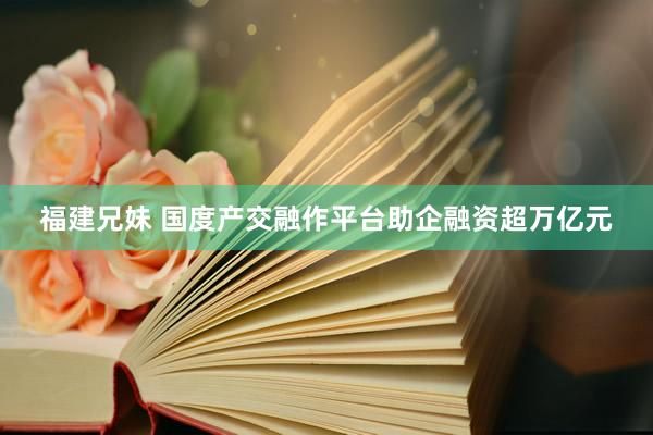 福建兄妹 国度产交融作平台助企融资超万亿元