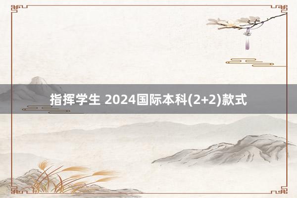 指挥学生 2024国际本科(2+2)款式