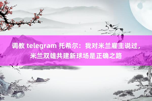 调教 telegram 托希尔：我对米兰雇主说过，米兰双雄共建新球场是正确之路
