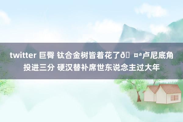 twitter 巨臀 钛合金树皆着花了🤪卢尼底角投进三分 硬汉替补席世东说念主过大年
